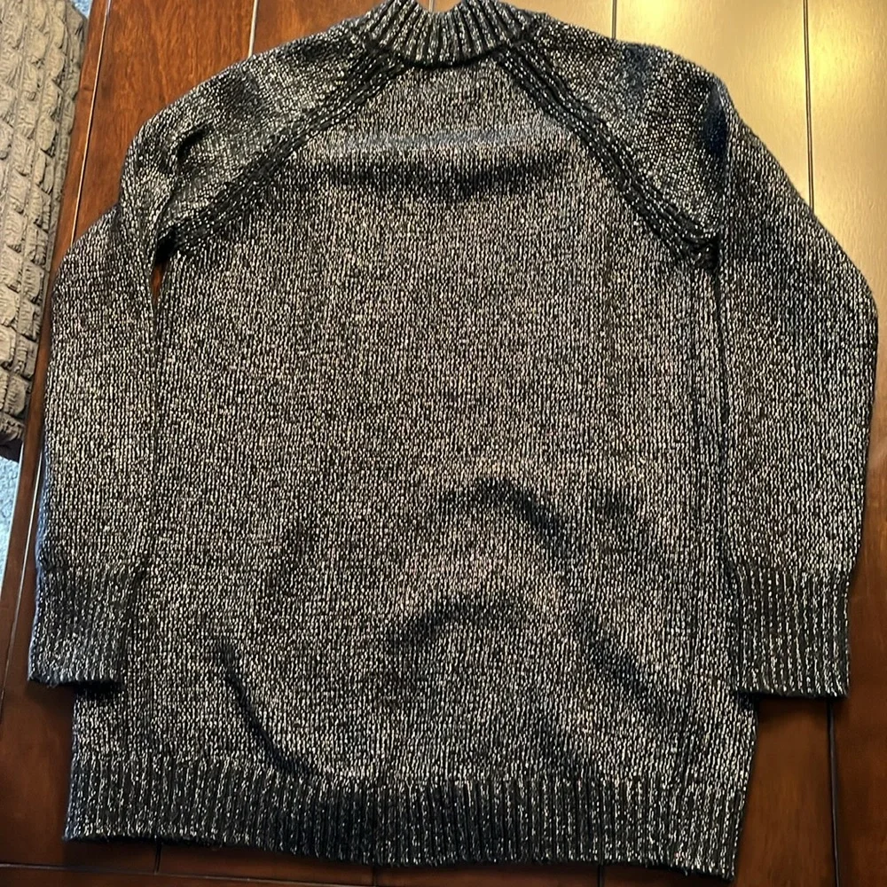 Old Navy Girls black & silver open sweater size large 10/12